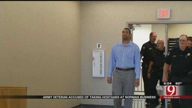 Opening Statements In Trial Of Man Accused Of Taking Hostages At Norman Business