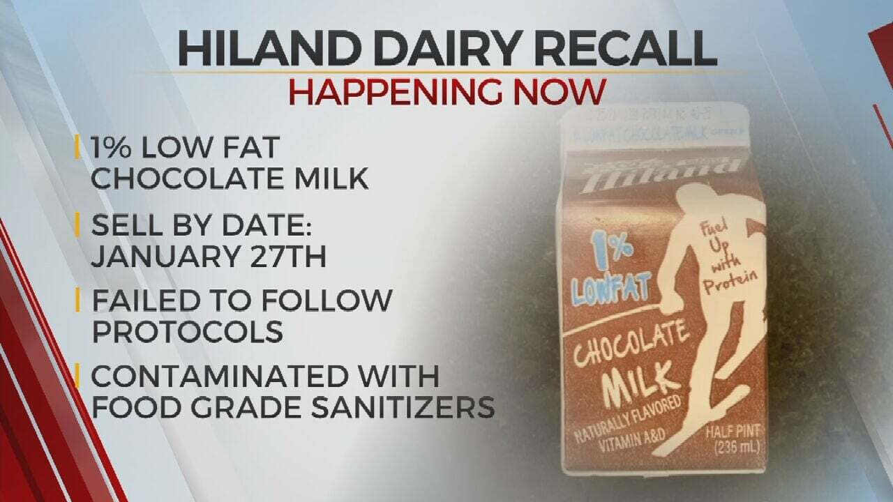 Hiland Dairy Issues Recall For Milk Contaminated With Food-Grade Sanitizers