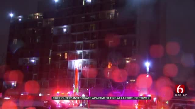 Tulsa Firefighters Respond To Fire At LaFortune Tower Apartments