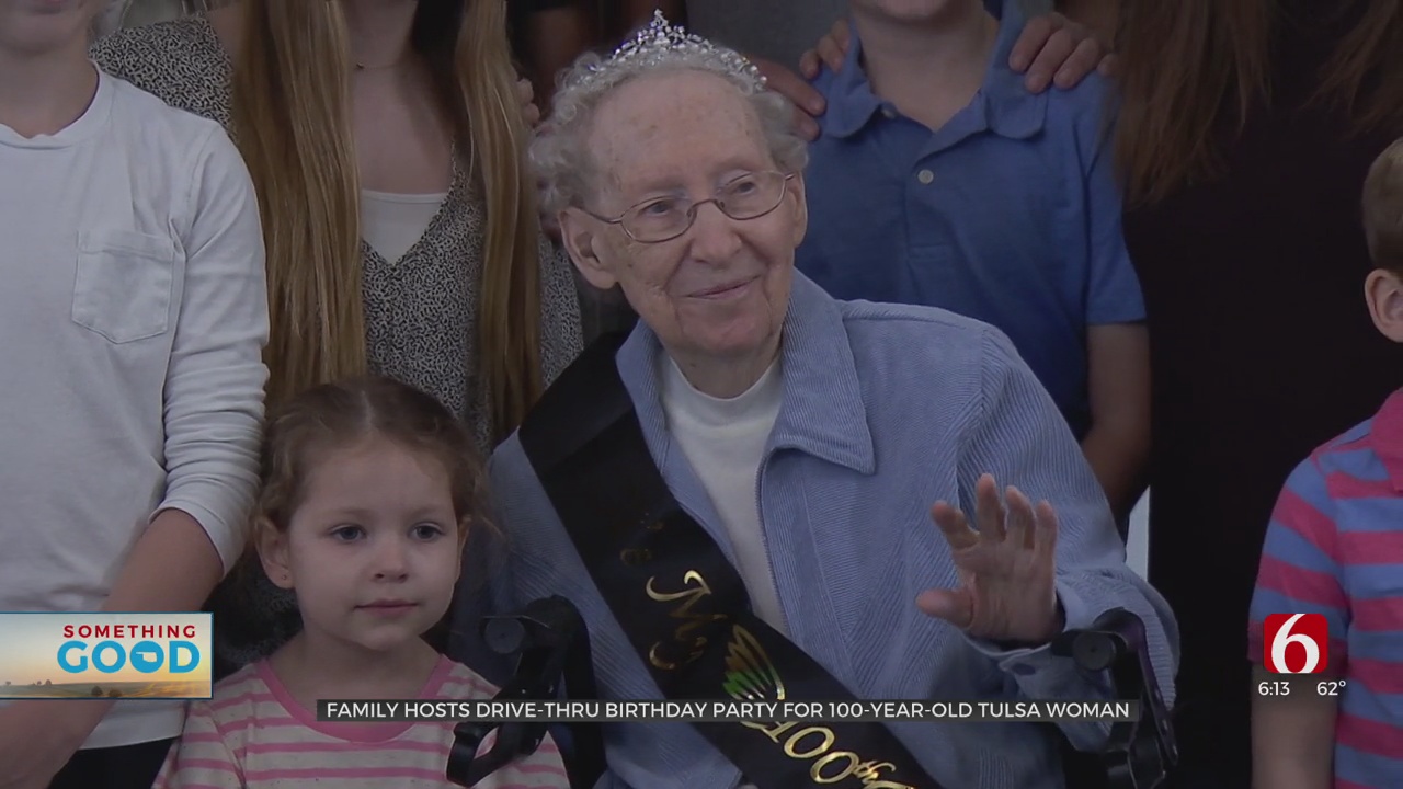 Family Hosts Drive-Thru Birthday Party For 100-Year-Old Tulsa Woman