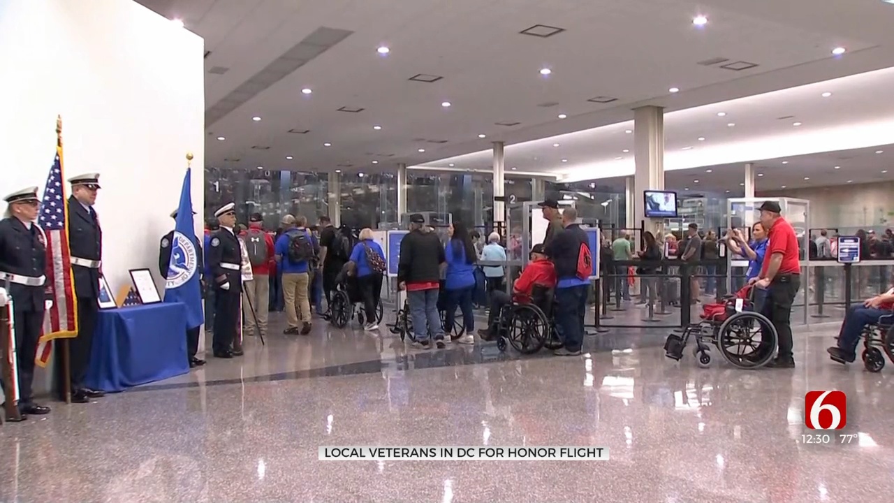 Over 70 Veterans Head To Washington DC As Part Of The Oklahoma Warriors Honor Flight