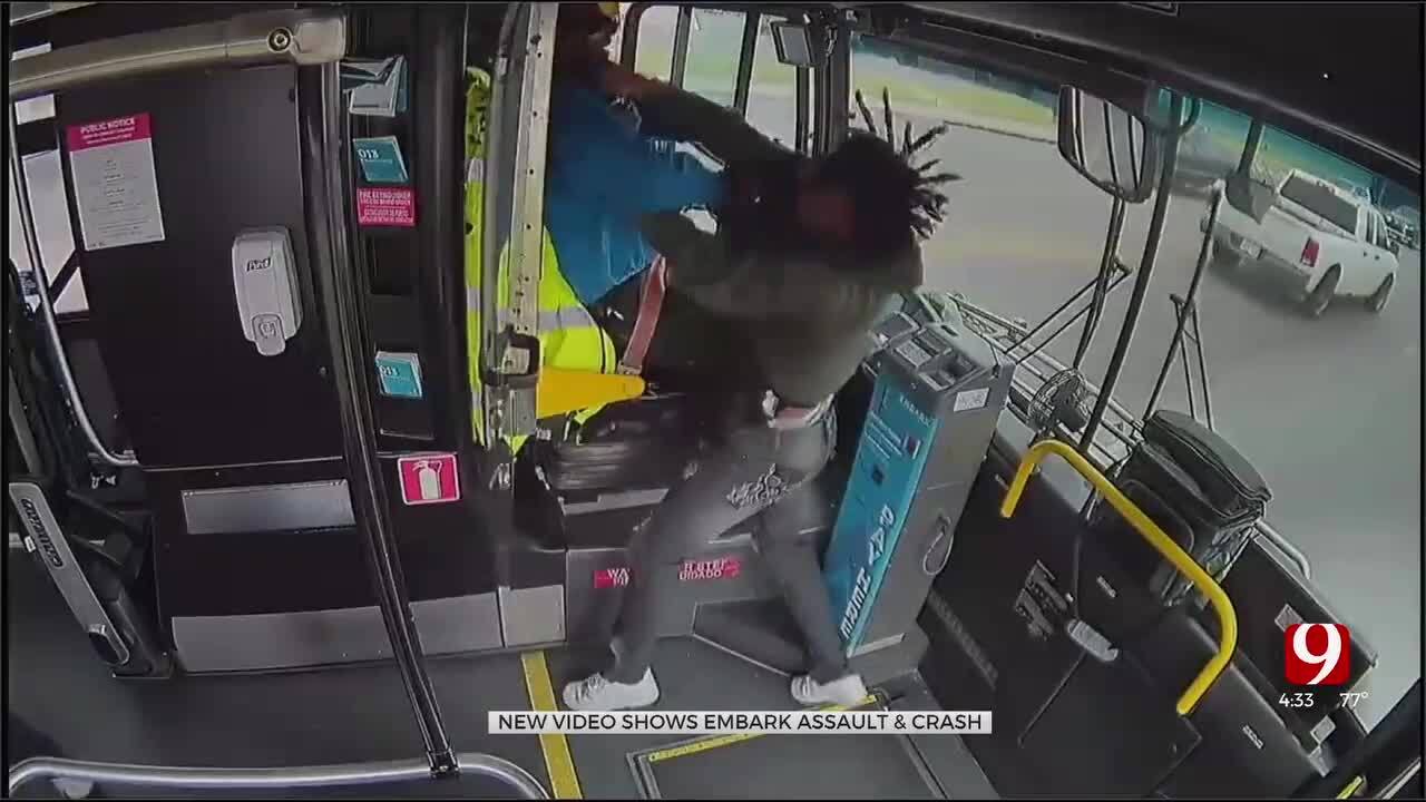 Surveillance Video Shows Bus Driver Attacked On OKC EMBARK Bus