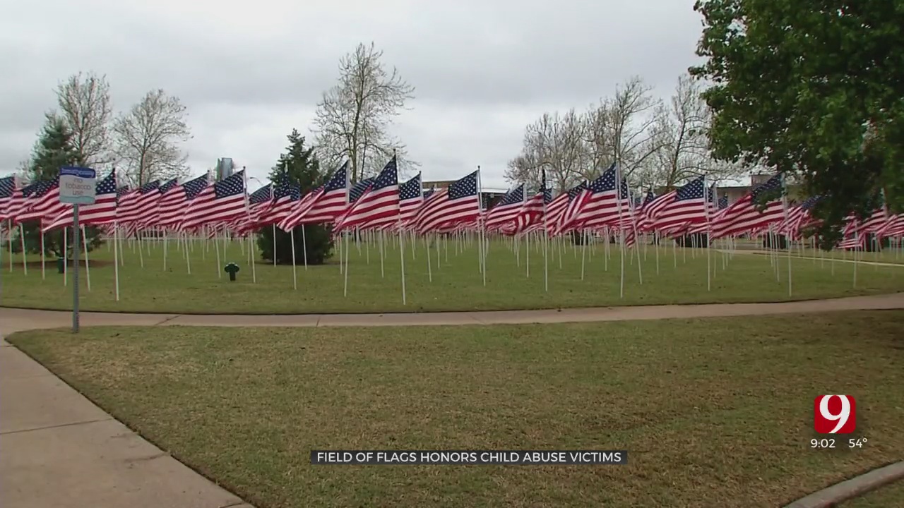 Field Of Flags Honors Okla. Children Lost From Abuse, Neglect 