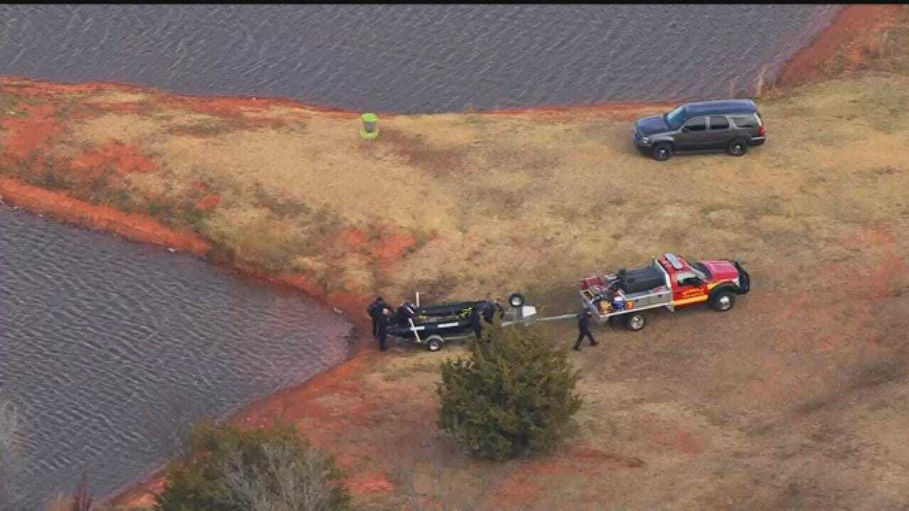WEB EXTRA: Bob Mills SkyNews 9 Flies Over Scene Where Body Was Found In Norman