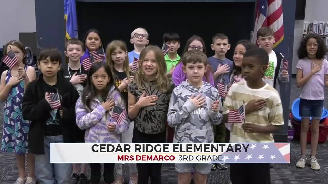 Daily Pledge: 3rd Grade Students At Cedar Ridge Elementary