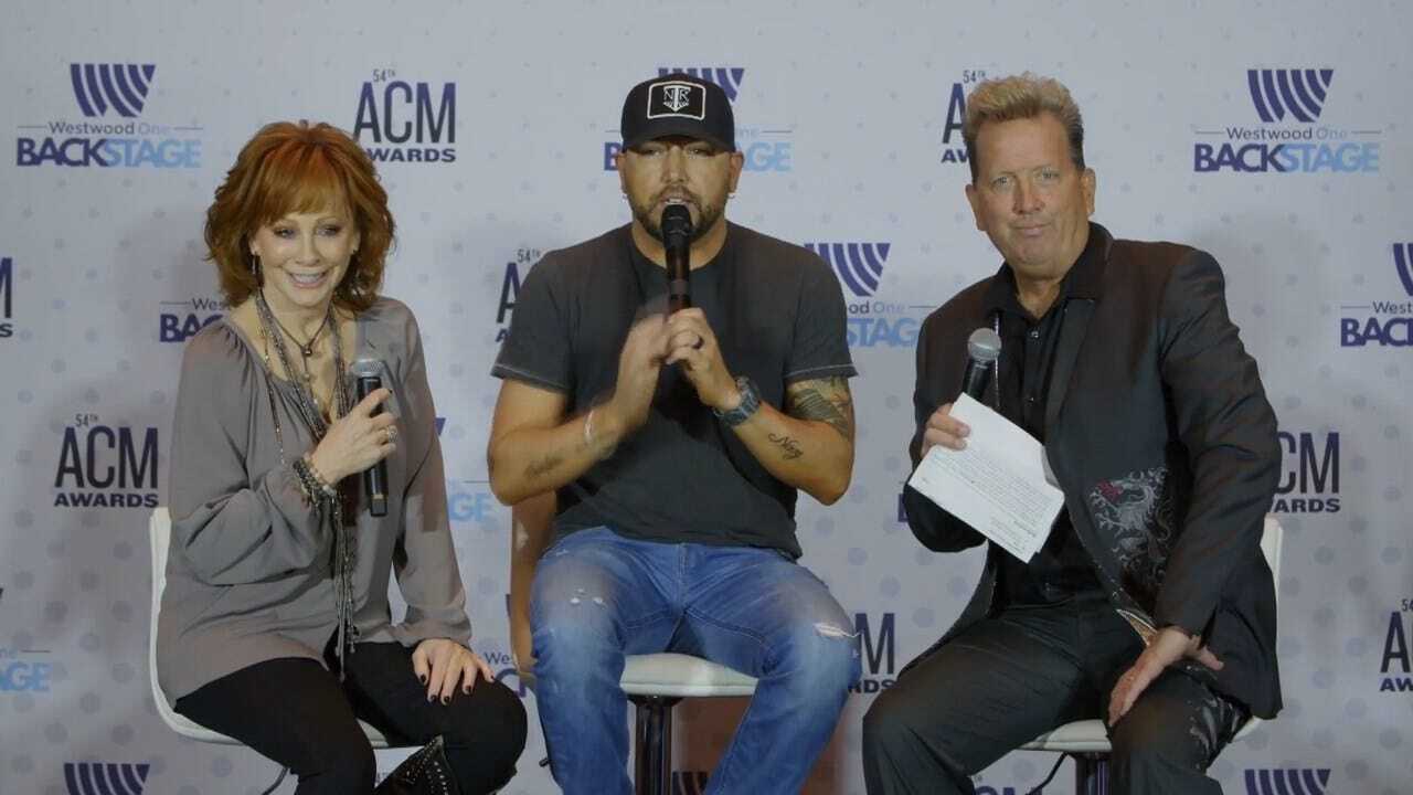 WATCH: Reba McEntire & Jason Aldean Talk American Country Music Awards