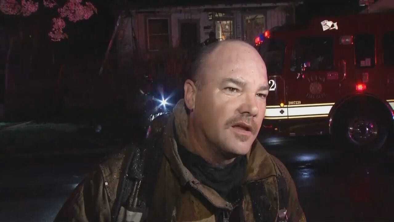 WEB EXTRA: Tulsa Fire Captain Jimmy Over Talks About House Fire