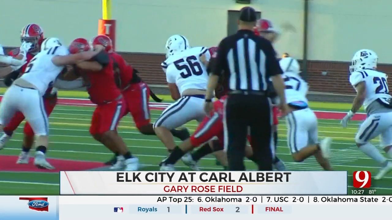 Carl Albert Dominates Elk City With 45-2 Final Score