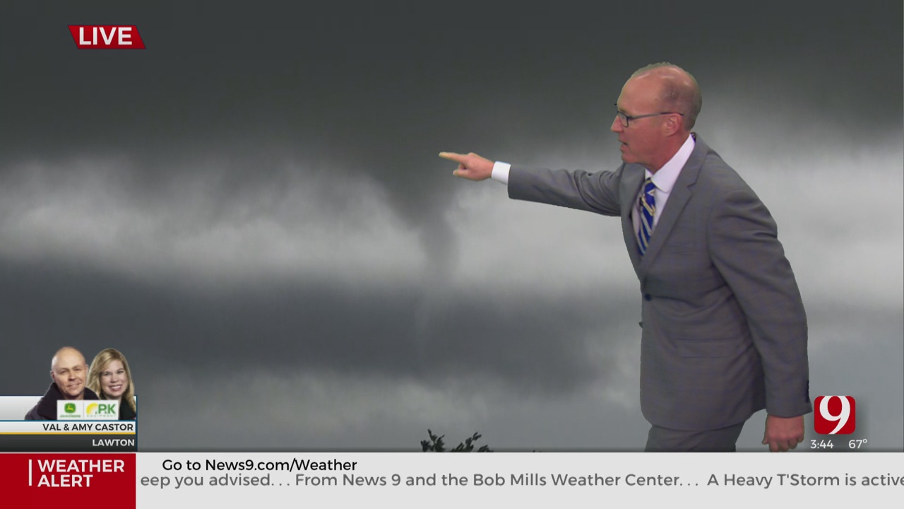 WATCH: Severe Storms Produce Funnel In SW Okla.