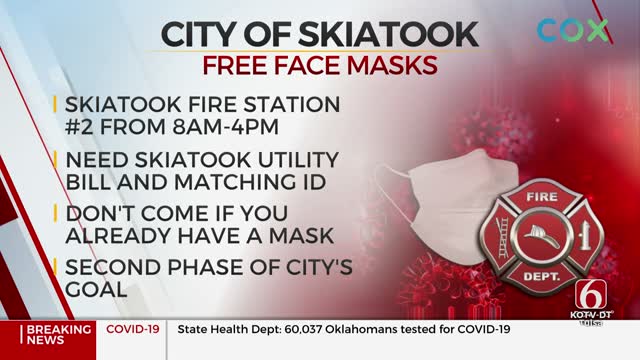 City Of Skiatook Giving Out Washable Face Masks To Residents