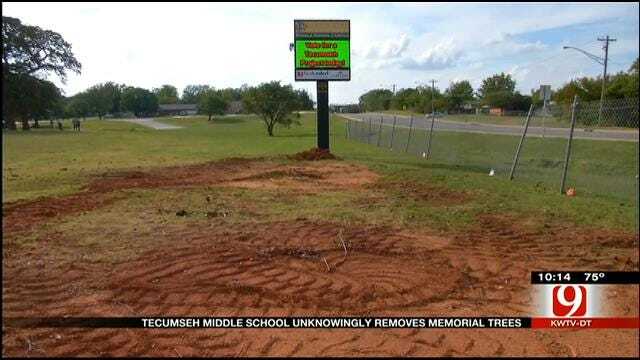 OKC Bombing Memorial Trees Removed At Tecumseh Middle School