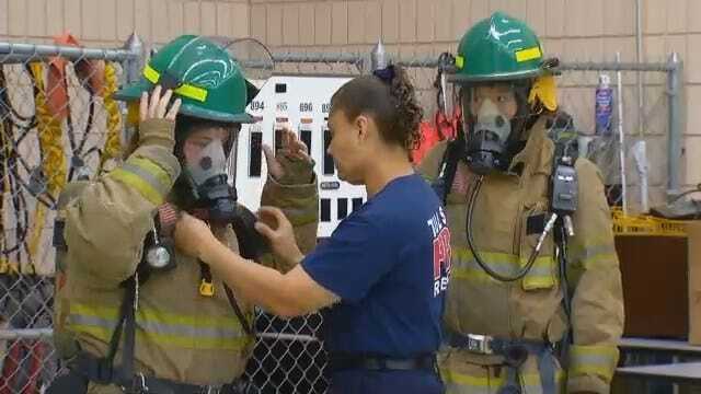 WEB EXTRA: Video From Tulsa Fire Department's Camp For Young Girls
