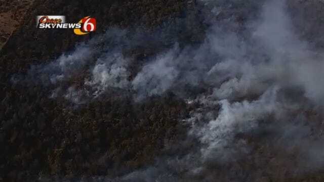WEB EXTRA: Osage SkyNews 6 Captures Wild Fire In Prue Area