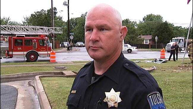 WEB EXTRA: Tulsa Police Corporal Brian Collum On Officer's Wreck