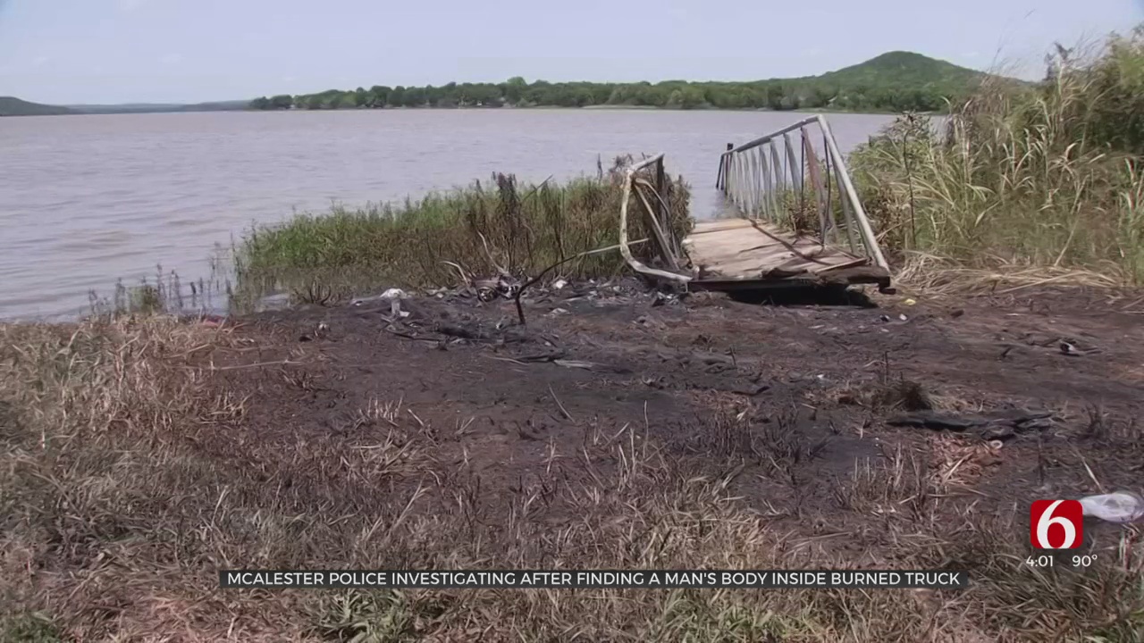Police Investigate After Body Found Inside Burned Truck At McAlester Lake