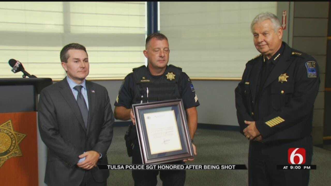 Tulsa Police Officer Honored After Being Shot By Suspect