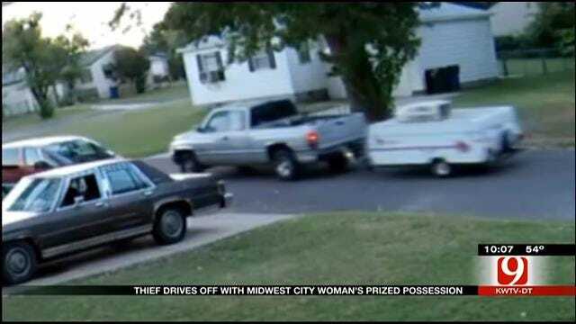 Thief Drives Off With Midwest City Woman's Prized Possession