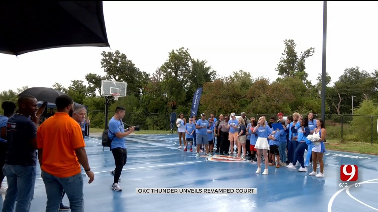 Neighborhood Basketball Court Revamped By OKC Thunder The First Of Many Under New Project