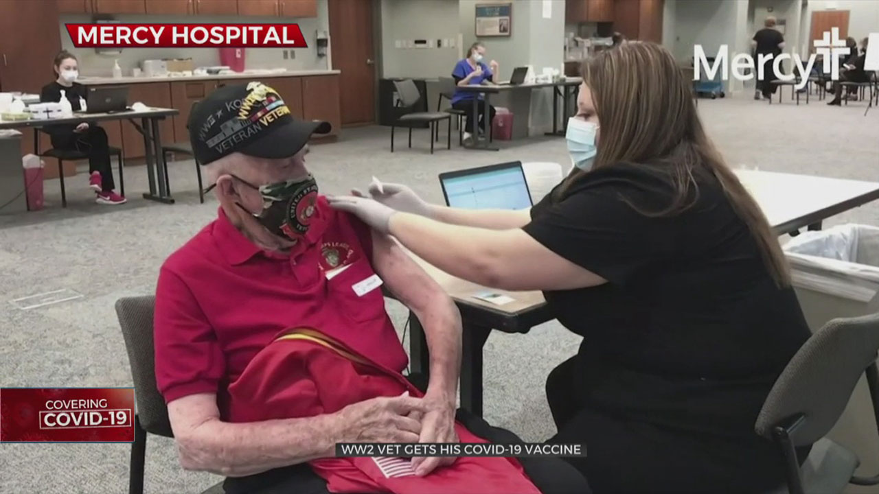98-Year-Old WWII Veteran Gets COVID-19 Vaccine 