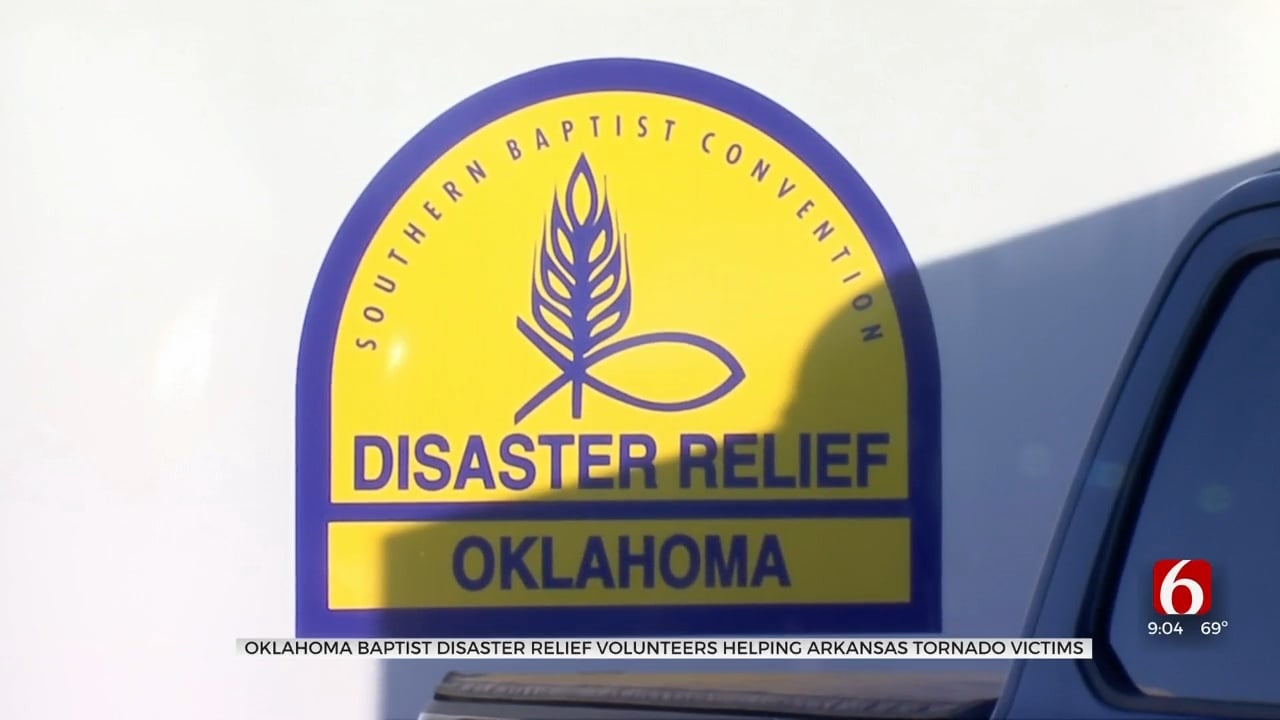 Oklahoma Baptist Disaster Relief Volunteers Helping Arkansas Tornado Victims