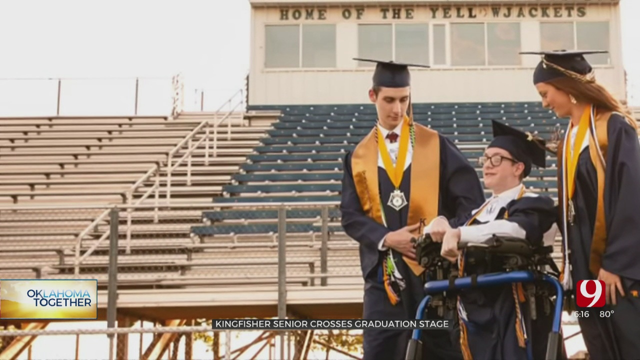 Kingfisher Senior Leaves Wheelchair Behind To Walk Across Graduation Stage