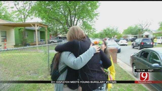 911 Dispatcher Meets Two Young Burglary Victims