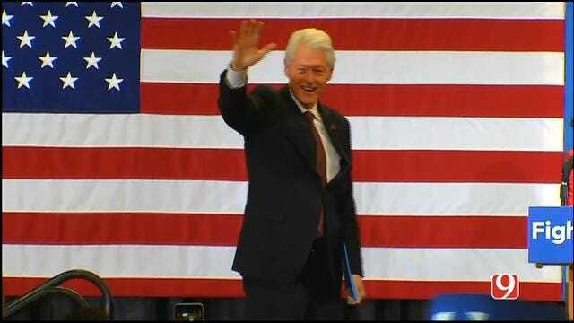 WEB EXTRA: Bill Clinton Speaks During Rally In OKC
