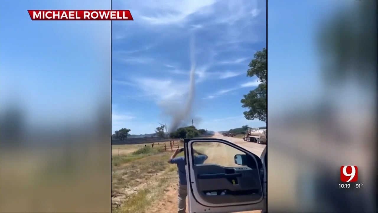 'Ash Tornado' Caught On Video In Western Oklahoma