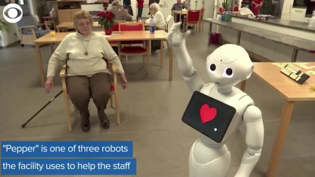 Watch: Robots Help Out At A Senior Care Facility In Germany