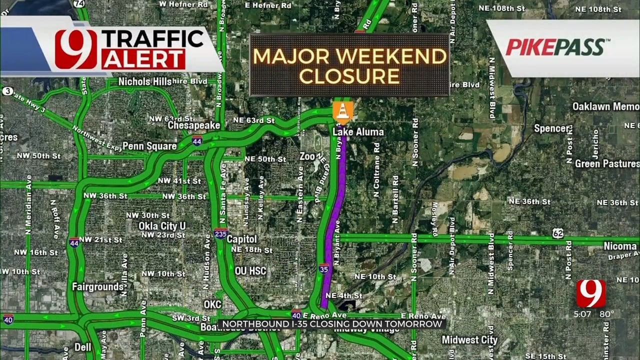 Portions Of Interstate 35 Northbound, Ramps To Close This Weekend