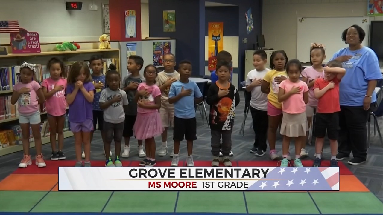 Daily Pledge: Ms. Moore's 1st Grade Class