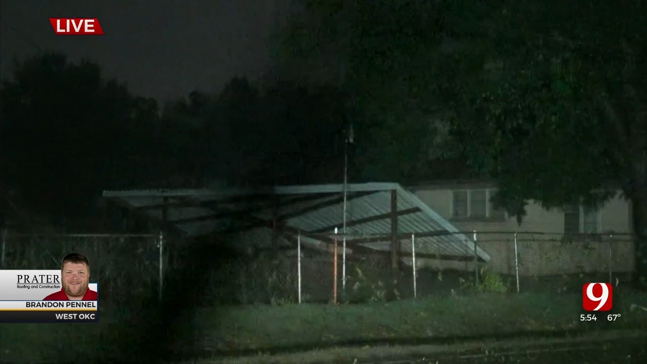 Caught On Camera: Wind Damage In NW Oklahoma City