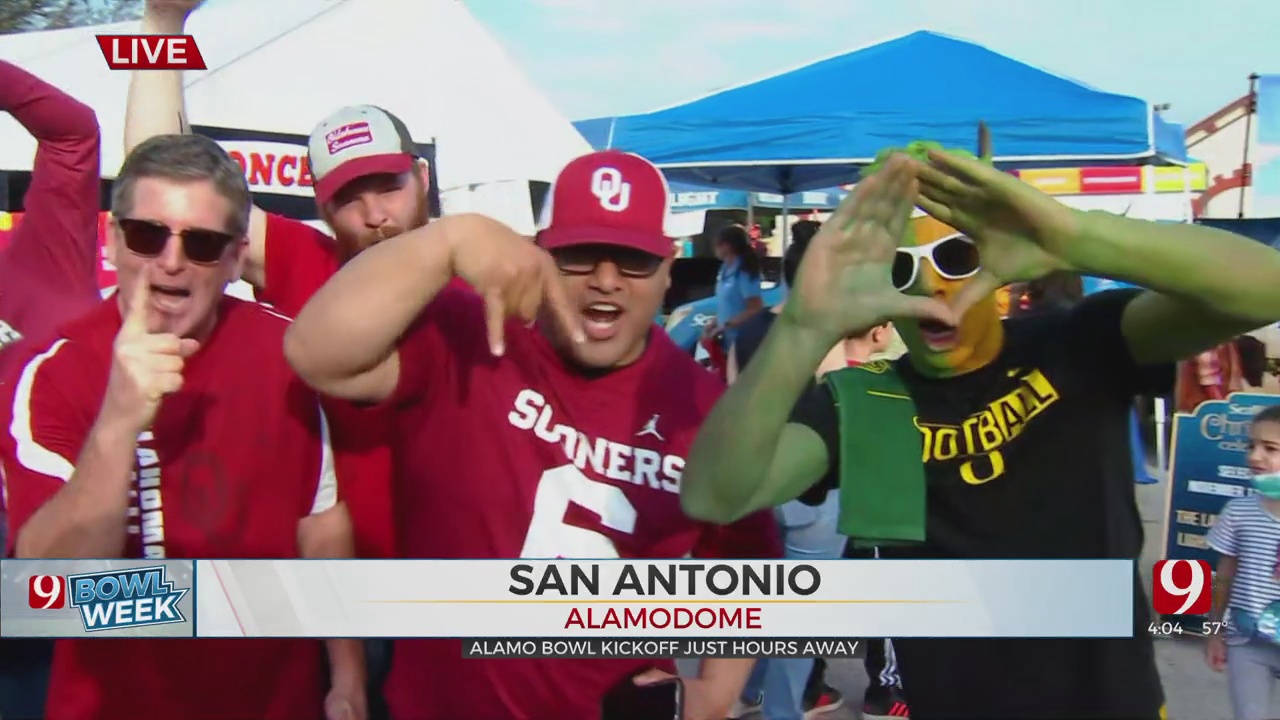 Fans Celebrate Ahead Of Alamo Bowl's Sooners Vs. Ducks Matchup