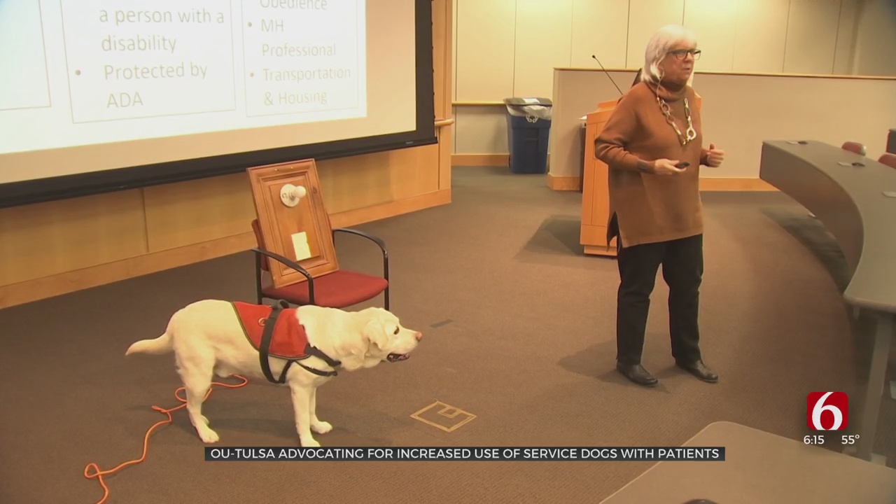 OU-Tulsa Advocating For Increased Use Of Service Dogs With Patients