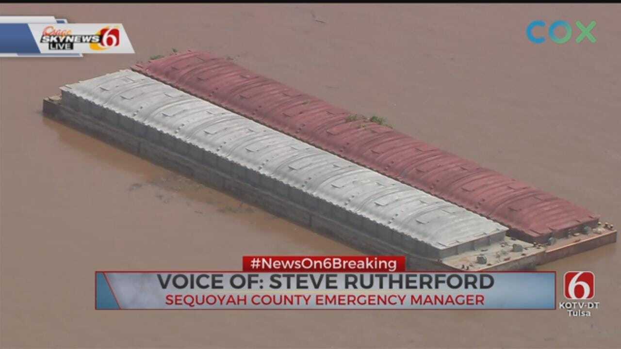 Sequoyah County Emergency Manager On Loose Barges Floating Down Arkansas
