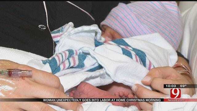OKC Woman Unexpectedly Goes Into Labor At Home Christmas Morning