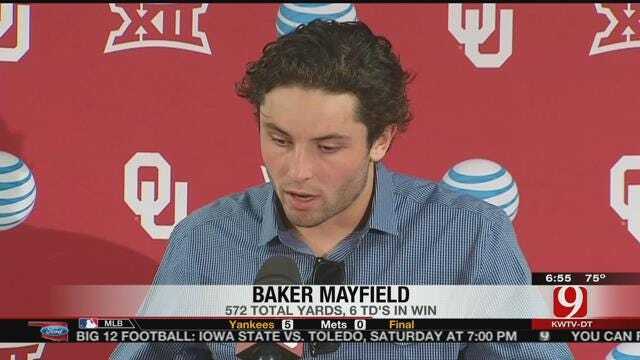 Mayfield's Big Day Leads OU Past Tulsa