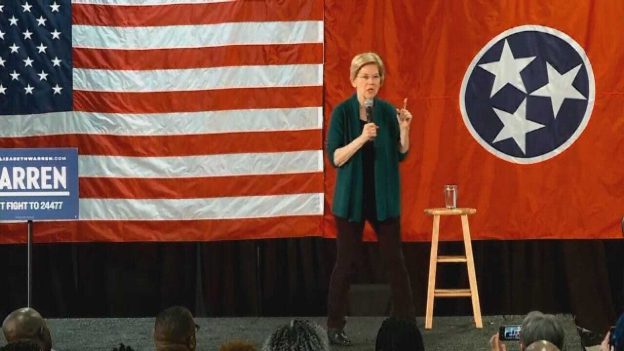 Presidential Candidate Elizabeth Warren Holds Rally In Memphis
