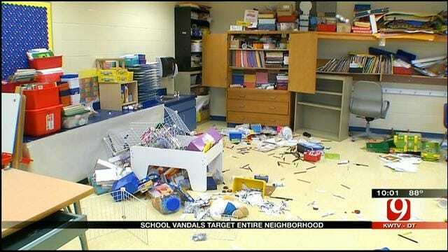 Surveillance Footage Shows OKC Elementary School Vandals