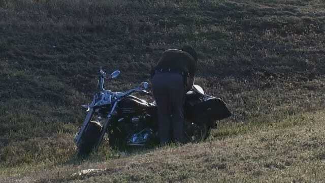 WEB EXTRA: Video From Scene Of Motorcycle Crash On Highway 412 In Rogers County
