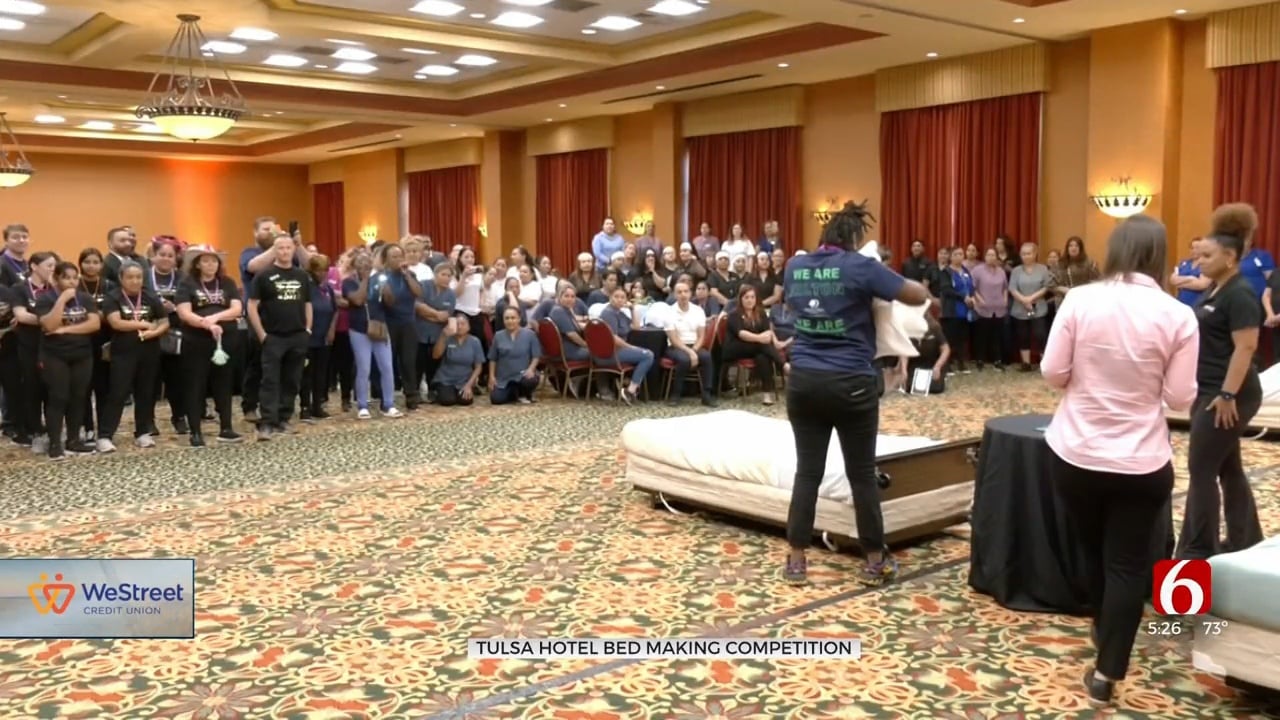 'It's A Fun Time': Hotel Housekeepers Put Skills To Test In Friendly Bedmaking Competition