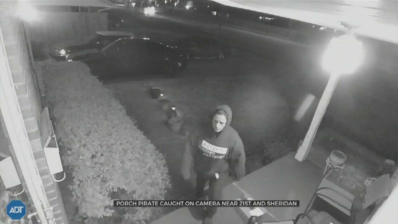Tulsa Homeowner Catches Porch Pirate On Camera 