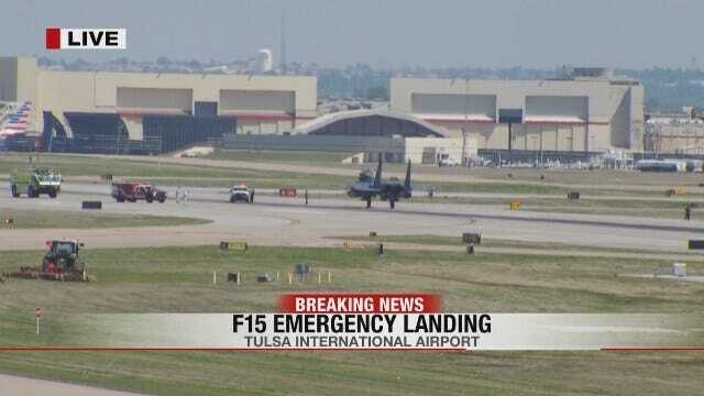 Military Jet Makes Emergency Landing At Tulsa International Airport