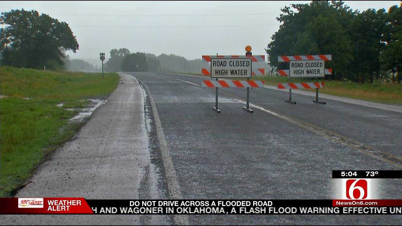 Parts Of Highway 48 Become North Canadian River In Okemah