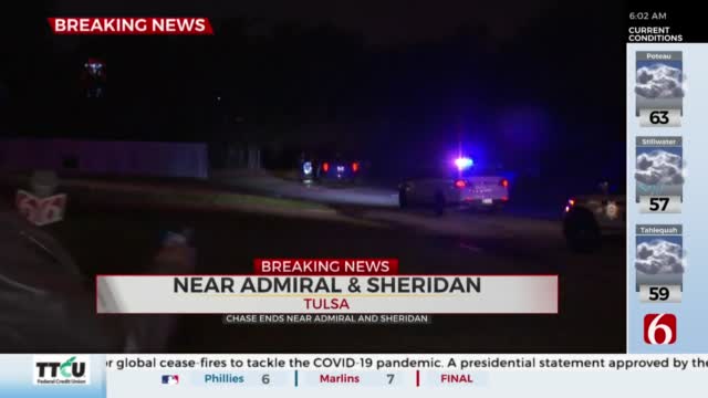 Tulsa Police Chase Ends Near Admiral And Sheridan