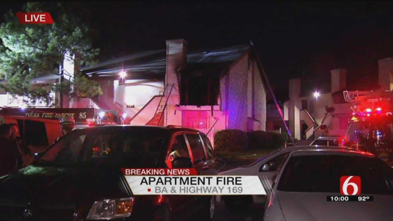 Tulsa Firefighters Battle Apartment Fire