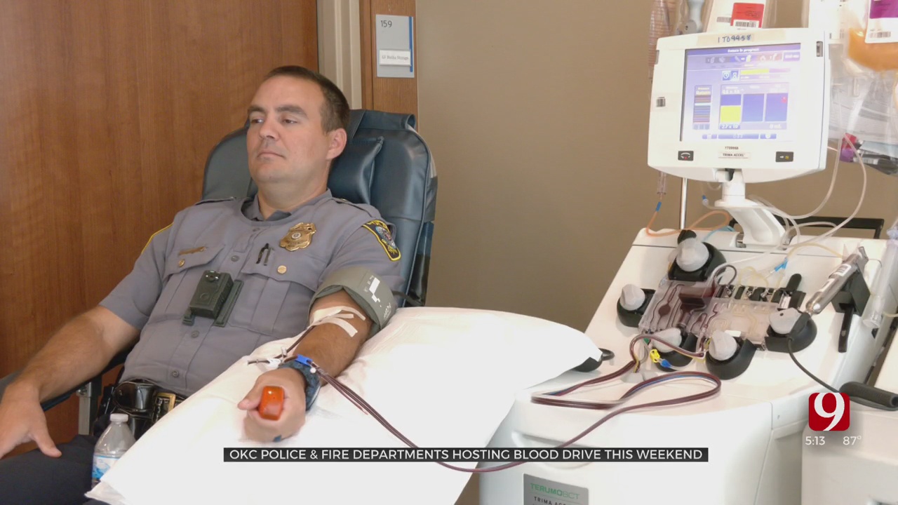 OKC Police, Fire Departments Hosting Blood Drive This Weekend To Combat Shortage  