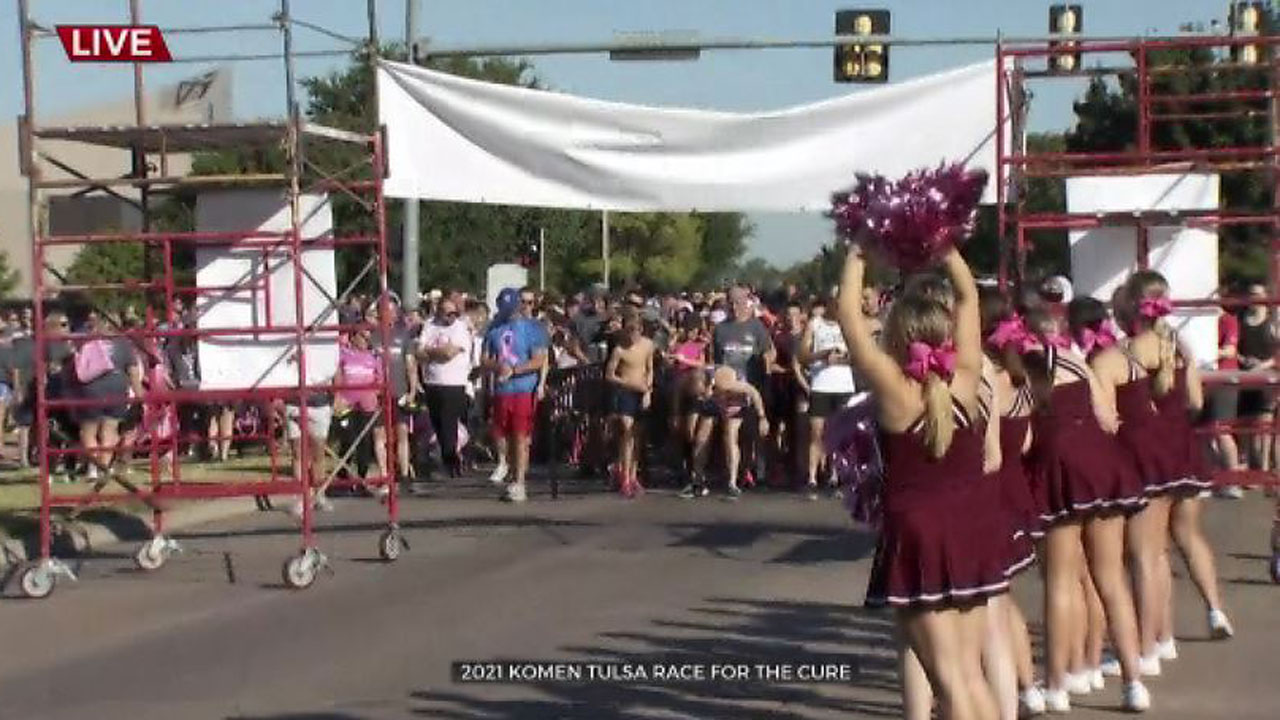 WATCH: 2021 Komen Race For The Care Gets Underway In Tulsa