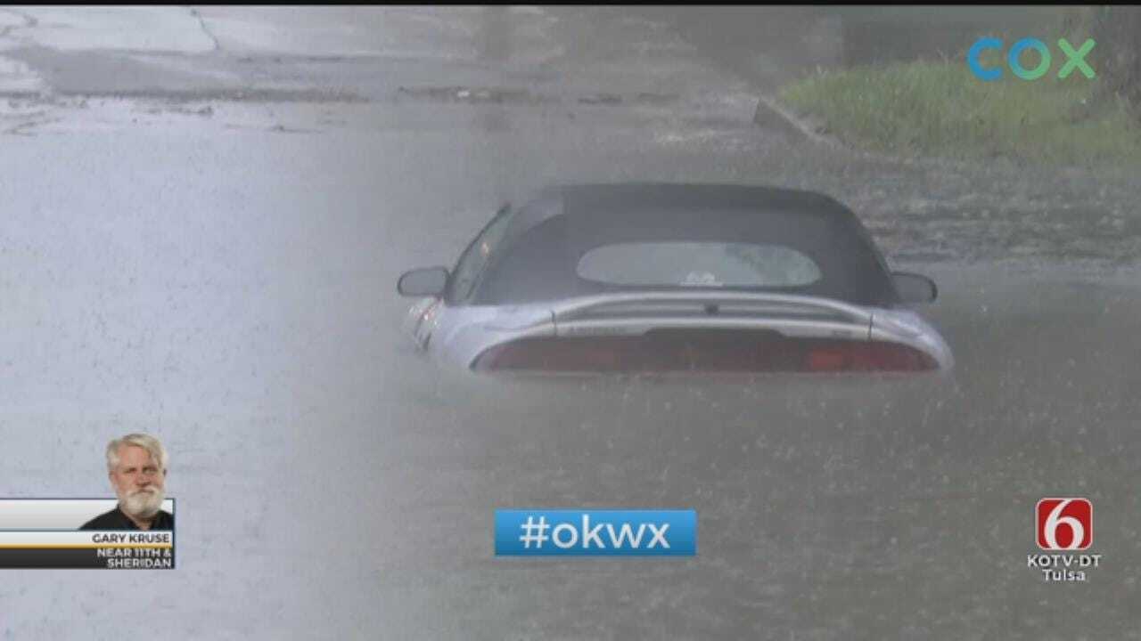 Tulsa Driver Trapped By Flood Waters