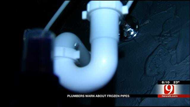 Plumbers Warn Of Frozen Pipes